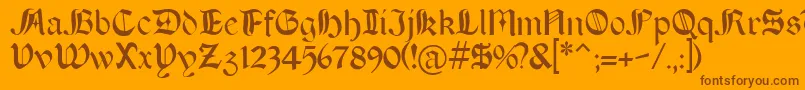 Boert Font – Brown Fonts on Orange Background