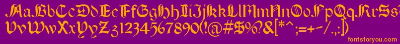 Шрифт Boert – оранжевые шрифты на фиолетовом фоне