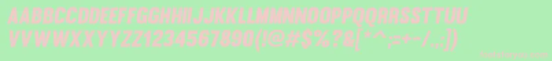 Muroslant Font – Pink Fonts on Green Background