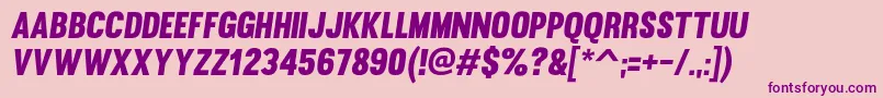 Muroslant Font – Purple Fonts on Pink Background