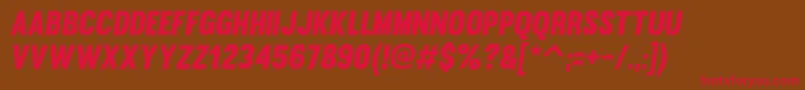 Muroslant Font – Red Fonts on Brown Background