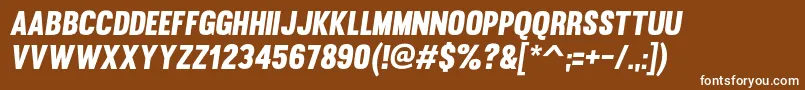 Muroslant Font – White Fonts on Brown Background