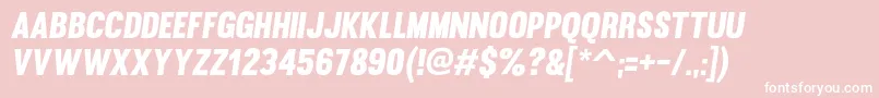 Muroslant Font – White Fonts on Pink Background
