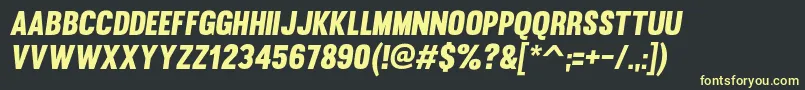 Muroslant Font – Yellow Fonts on Black Background