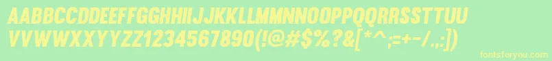 Muroslant Font – Yellow Fonts on Green Background