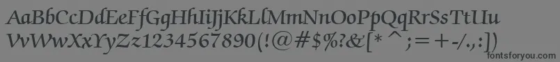 ZapfChanceryDemiBt Font – Black Fonts on Gray Background