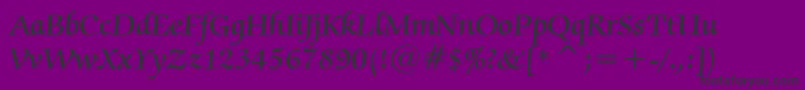 ZapfChanceryDemiBt Font – Black Fonts on Purple Background