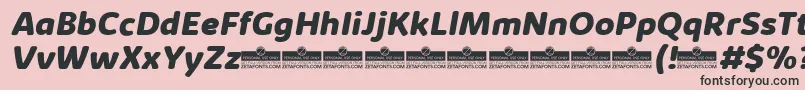 KabrioSoftExtraboldItalicTrial Font – Black Fonts on Pink Background