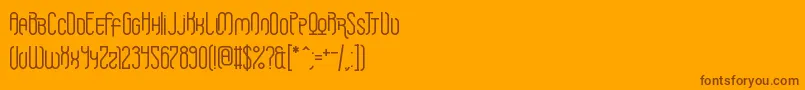 Griefmachine Font – Brown Fonts on Orange Background