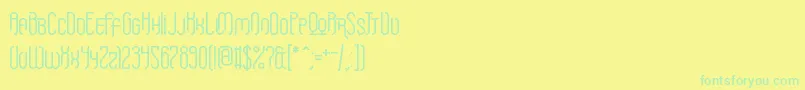 Griefmachine Font – Green Fonts on Yellow Background
