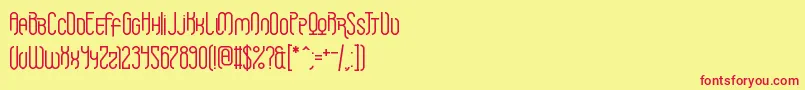 Griefmachine Font – Red Fonts on Yellow Background