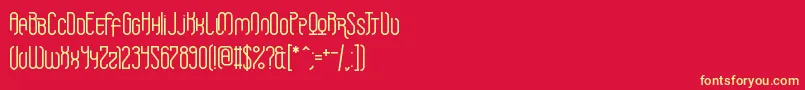 Griefmachine Font – Yellow Fonts on Red Background