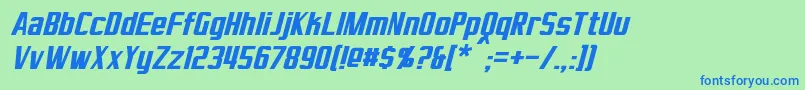 More about VirtucorpItalic Font VirtucorpItalic Font – Blue Fonts on Green Background