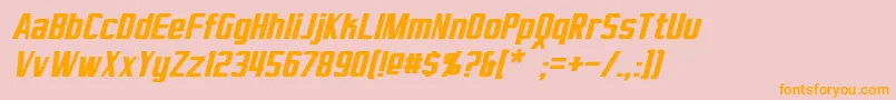 VirtucorpItalic Font – Orange Fonts on Pink Background