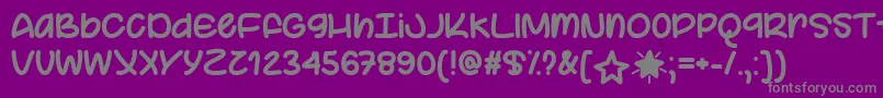 Police YourStarTtf – polices grises sur fond violet