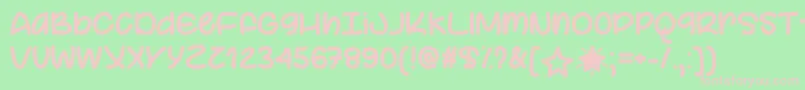 YourStarTtf Font – Pink Fonts on Green Background