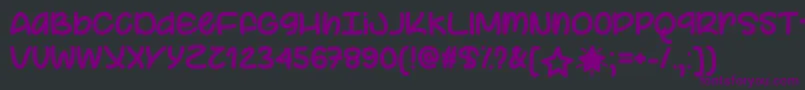 Czcionka YourStarTtf – fioletowe czcionki na czarnym tle