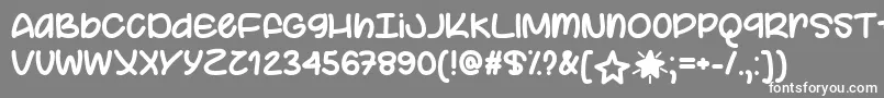 フォントYourStarTtf – 灰色の背景に白い文字