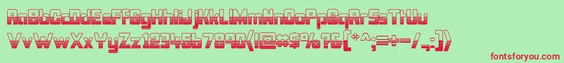 Fonte Bonkout – fontes vermelhas em um fundo verde