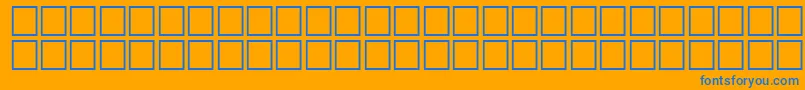 フォントMcsFarisySUNormal. – オレンジの背景に青い文字