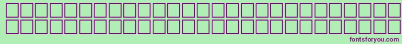 McsFarisySUNormal.-fontti – violetit fontit vihreällä taustalla