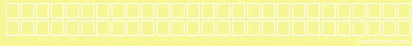 フォントMcsFarisySUNormal. – 黄色い背景に白い文字