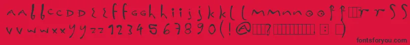 InnaFonta-fontti – mustat fontit punaisella taustalla