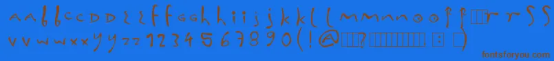 InnaFonta Font – Brown Fonts on Blue Background