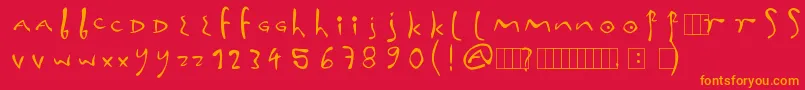 InnaFonta Font – Orange Fonts on Red Background