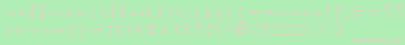 InnaFonta Font – Pink Fonts on Green Background