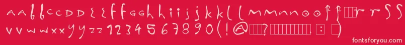 InnaFonta-Schriftart – Rosa Schriften auf rotem Hintergrund