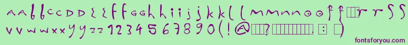 InnaFonta Font – Purple Fonts on Green Background
