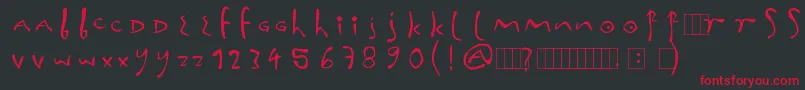 InnaFonta Font – Red Fonts on Black Background