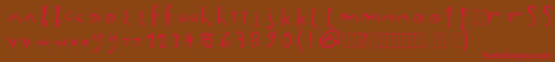 InnaFonta Font – Red Fonts on Brown Background