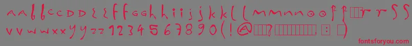 InnaFonta-Schriftart – Rote Schriften auf grauem Hintergrund
