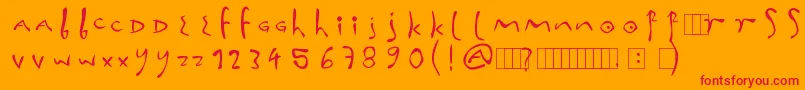 InnaFonta Font – Red Fonts on Orange Background