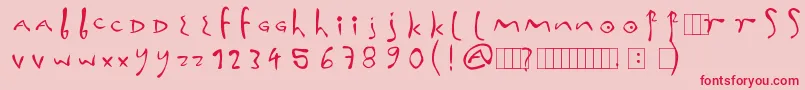InnaFonta Font – Red Fonts on Pink Background