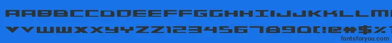 Шрифт TriremeCondensedBold – чёрные шрифты на синем фоне