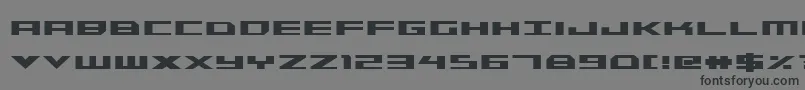 フォントTriremeCondensedBold – 黒い文字の灰色の背景