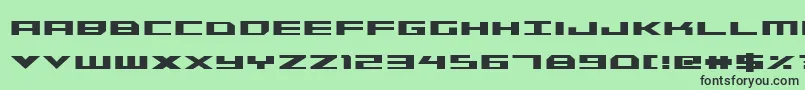 フォントTriremeCondensedBold – 緑の背景に黒い文字