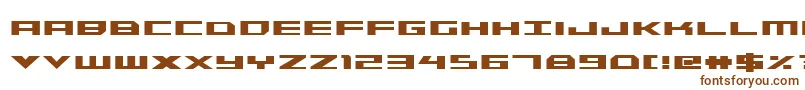 Шрифт TriremeCondensedBold – коричневые шрифты на белом фоне