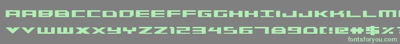 フォントTriremeCondensedBold – 灰色の背景に緑のフォント