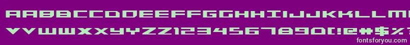 フォントTriremeCondensedBold – 紫の背景に緑のフォント