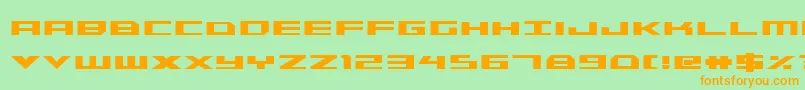 TriremeCondensedBold Font – Orange Fonts on Green Background