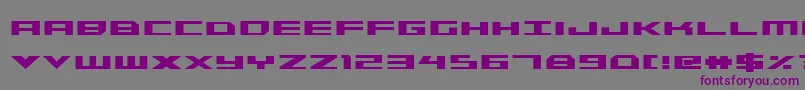 TriremeCondensedBold-fontti – violetit fontit harmaalla taustalla