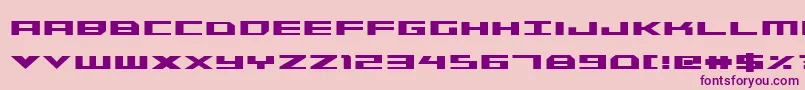 TriremeCondensedBold Font – Purple Fonts on Pink Background