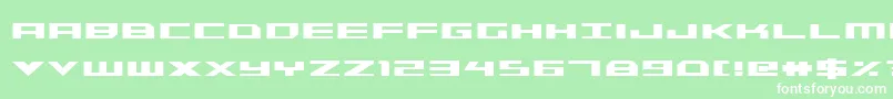 フォントTriremeCondensedBold – 緑の背景に白い文字