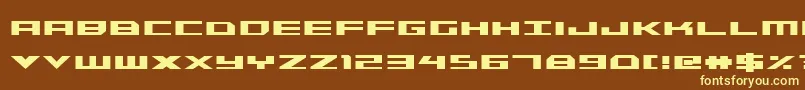 TriremeCondensedBold Font – Yellow Fonts on Brown Background