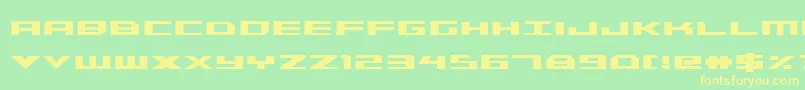 TriremeCondensedBold Font – Yellow Fonts on Green Background