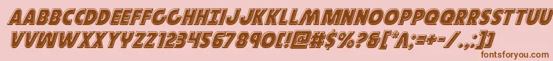 Governorbevelital Font – Brown Fonts on Pink Background